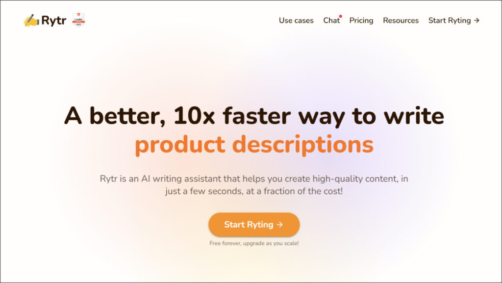 Rytr ai writing tool