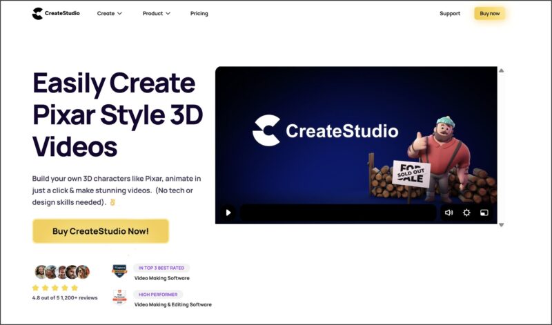CreateStudio website