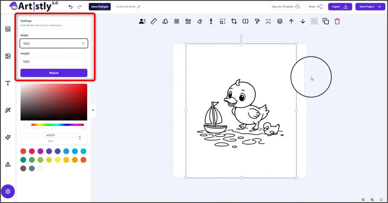 coloring book editing