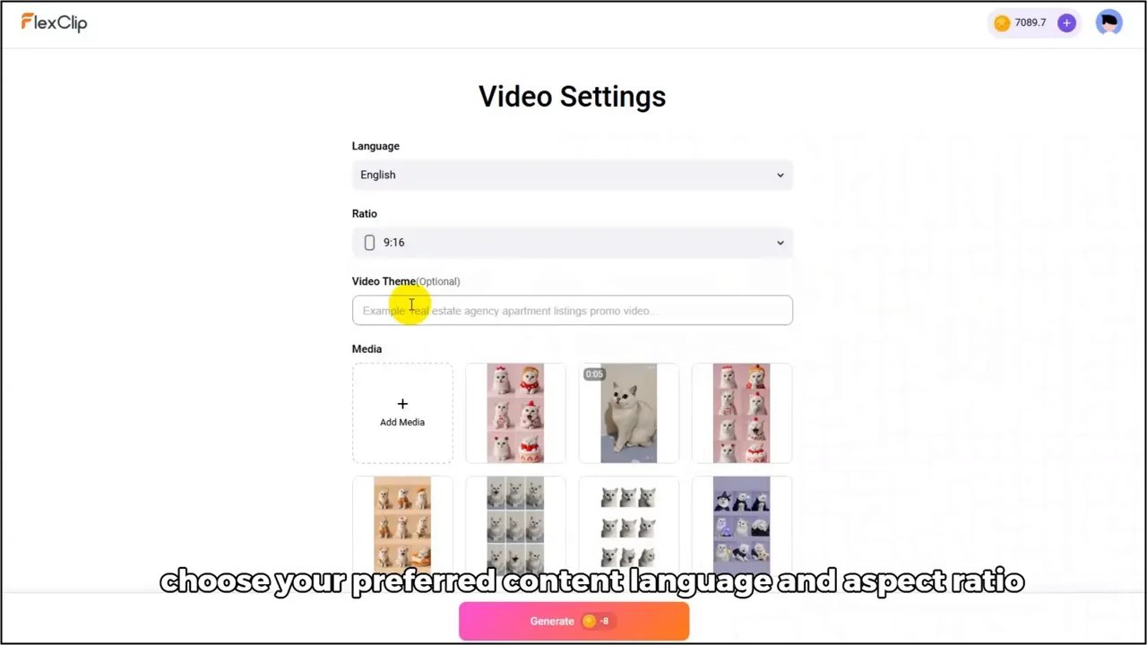 step 3 choose aspect ratio