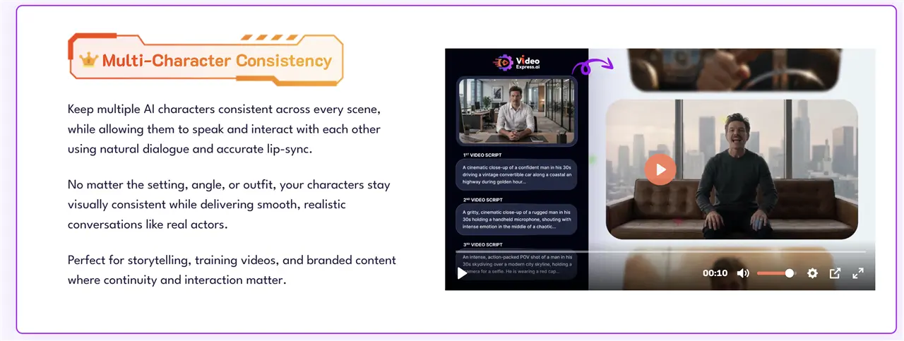 videoexpress ai review - consistent characters